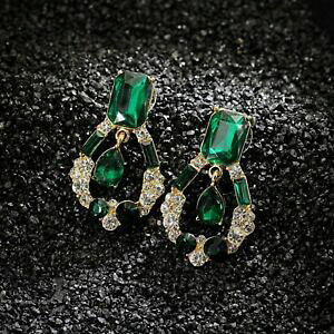 �y���������z�W���G���[�E�A�N�Z�T���[ �W���G���[�C�������O�S�[���h�G�������h�N���X�^���h���b�v�y���_���gbigiotteria orecchini perno doro verde smeraldo cristallo goccia pendente b1