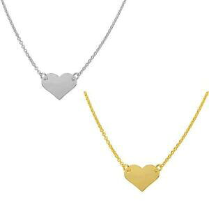 yzWG[EANZT[ X^[OVo[lbNXnC|bVn[gy_gC^Aargento sterling collana w alto lucidato ciondolo a cuore, prodotto in italia