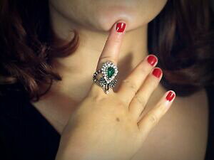 yzWG[EANZT[ oOhA[fRtHCFgG[hO~jp[ugbague dore art deco feuille vert emeraude gris mini perle blanc retro t53 s7 z3