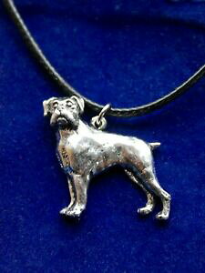 �y���������z�W���G���[�E�A�N�Z�T���[ �o�b�O�s���[�^�[�V���o�[�y���_���g�{�N�T�[�l�b�N���Xboxer cane collana con pendente dargento peltro con sacchetto regalo, cucciolo amante regalo