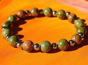 yzWG[EANZT[ YEBYAK^WF}EiJCgWXp[i`X`[uXbgda uomodonna 8mm agata gemma amp; bracciale in acciaionaturale unakite jasper