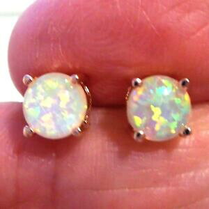 yzWG[EANZT[ S[WXv`zCgt@CAIp[EhCOS[hbL[Y** uk ** splendida petite bianco opale di fuoco rotondo orecchini placcato oro rosa