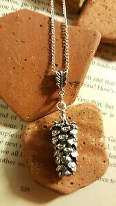 yzWG[EANZT[ Vo[g[pCR[lbNXj[Xj[y_gtono argento, ampio pine cone collana, bel regalonuovo, ciondolo, regali speciali