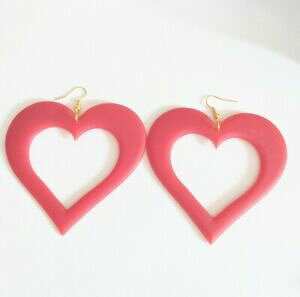 yzWG[EANZT[ rbOn[gbhuWrbOhbvCOfatto a mano grande cuore rosso amore resina grande goccia orecchino xxl dichiarazione donne reg