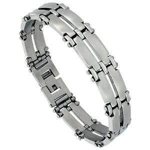 �y���������z�W���G���[�E�A�N�Z�T���[ �X�e�����X�X�`�[���T�`���_�u�����[�o�[�u���X���b�gacciaio inox finitura satinata doppia fila barretta collegamento bracciale