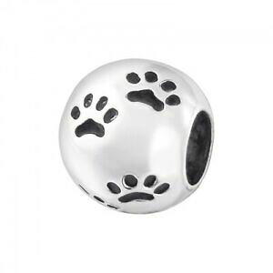 yzWG[EANZT[ {bNXVo[X^[O`[|[vgr[Y925 argento sterling charm paw print pawprint perline in confezione regalo