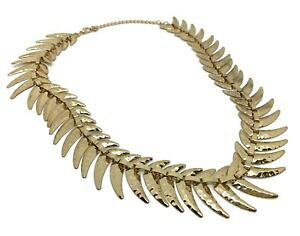 �y���������z�W���G���[�E�A�N�Z�T���[ �X�v�����f�B�h�X�e�[�g�����g�l�b�N���X�q���g�V�F�C�v�g�[�����^��splendido dichiarazione collana punte forme tono oro in metallo nuovo