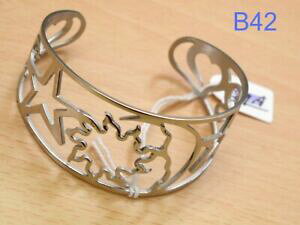 �y���������z�W���G���[�E�A�N�Z�T���[ �X�e�����X�X�`�[���u���X���b�gb42 donna bracciale in acciaio inox 30mm di larghezza adattabile a qualsiasi polso