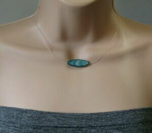 yzWG[EANZT[ O[_[N}U[Iup[VFlbNXverde scuro madreperla shell cavallo occhio galleggiante illusione collana bella