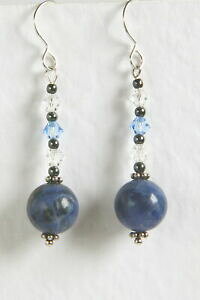 yzWG[EANZT[ v^GXe[iuRX\_^AY[NX^XtXL[GgXw}eB[^prata esterlina 925 brincos sodalita azul cristal swarovski 