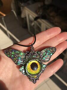 yzWG[EANZT[ SVbNnEB[EBbJ~XeBbNACnhChlbNXgothic, halloween, inquietante, wicca, pagan, mystic occhio collana hand made unico