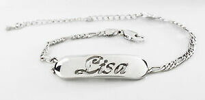 yzWG[EANZT[ uXbgTzCgS[hbLNX}Xv[gbracciale con nome lisa 18k bianco oro placcato regali di natale per la sua