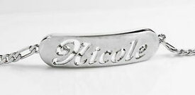 【送料無料】ジュエリー・アクセサリー ブレスレットニコールホワイトゴールドメッキクリスマスプレゼントbracelet with name nicole 18k white gold plated christmas gifts for her