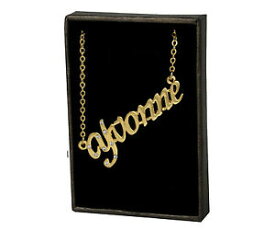 【送料無料】ジュエリー・アクセサリー ネックレスゴールドメッキパーソナライズcollana con nome yvonne 18ct placcato orograzie regali per lei personalizzato