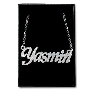 yzWG[EANZT[ K[thuC_X~ACfAzCgS[hbLlbNXbianco oro placcato collana con nomeyasminidea regalo per leifidanzata bridal