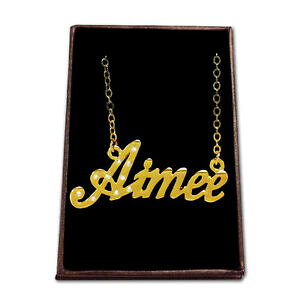 yzWG[EANZT[ fUCi[GC~[ACfAbLlbNXoro placcato collana con nomeaimeeidee regalo per leicompleanno designer