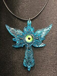 yzWG[EANZT[ SVbNnEB[EBbJ~XeBbNACnhChlbNXgothic, halloween, inquietante, wicca, pagan, mystic occhio collana hand made unico