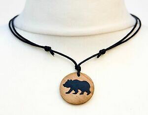 yzWG[EANZT[ OY[xAlbNXqO}VGbgy_gYlbNXppgrizzly bear collana brown bear silhouette ciondolo collana da uomo papa regali