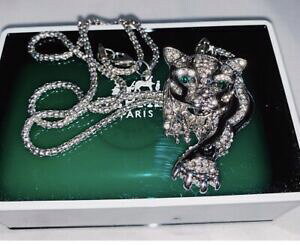 yzWG[EANZT[ XgXuOuO^CK[vbgVo[lbNXS[WXuhsplendido nuovo di zecca con strass bling bling tigre trama grossa collana colore ar