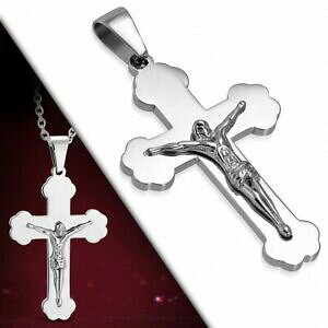�y���������z�W���G���[�E�A�N�Z�T���[ �X�e�����X�y���_���gciondolo croce religiosa con crocifisso in acciaio inossidabile