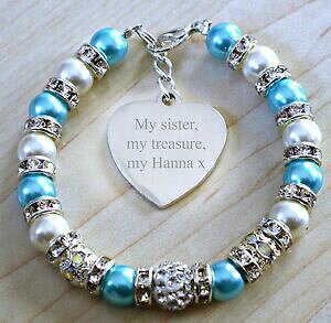 yzWG[EANZT[ rbOgVX^[n[gcCuXbgp[\iCYincisi big poco sorella gemella di cuore personalizzato con charm compleanno bracciale regalo