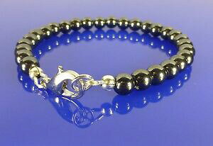 yzWG[EANZT[ Vo[X^[O}Olbgw}^Cgq[OuXbgargento sterling magnetico ematite guarigione artrite dolore bracciale 6 mm
