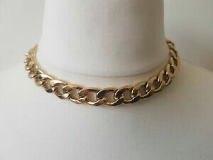 �y���������z�W���G���[�E�A�N�Z�T���[ �S�[���h�g�[�����[�W�e�N�X�`�����^���`�F�[���l�b�N���X�p���[�X�e�[�g�����ggold tone trama grossa collana catena in metallo dichiarazione di potenza 26cm