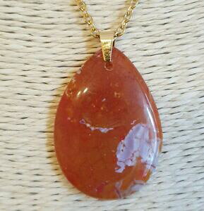 yzWG[EANZT[ i`IWAQ[ghSS[hbLlbNXXeXX`[`F[natural arancione agata vene drago oro placcato collana catena in acciaio i