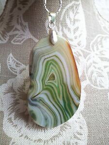 yzWG[EANZT[ `F[{ciAK^y_gsplendido ciondolo botswana agata con catena gratis pamp;p 01x