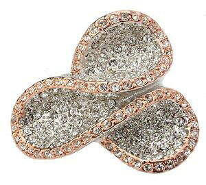 yzWG[EANZT[ [XgNAXtXL[NX^OVo[sNzest clear swarovski crystal threefold ring silver amp; pink