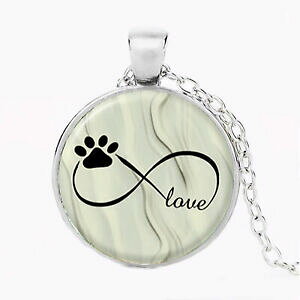 yzWG[EANZT[ GhXu`F[J{VVo[catena endless love * cabochon * zampa * cat * argento * cane puppy * * * gatto