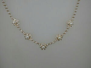 yzWG[EANZT[ mCKucRA[t[Yneugablonz fiori collier con perle della 50er60er anni 60442