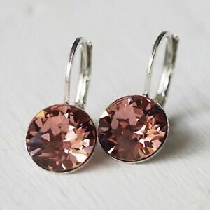 yzWG[EANZT[ mCI[K[~bgXtXL[V^ClCubV[YsNIQneu ohrhanger mit 8mm swarovski steine in blush roserosa ohrringe