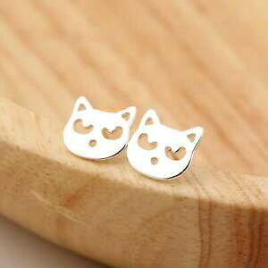 yzWG[EANZT[ ^Cj[Vo[LbgCOtiny silver orecchini gatto