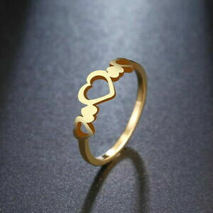 yzWG[EANZT[ oOCILV_uhvPe[N[VbNJh[bague alliance acier inoxydable dore plaque or taille 58 c?ur chic cadeau