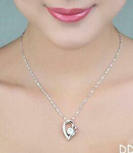 yzWG[EANZT[ S[hzCglbNX`F[Vo[n[gNX^y_goro bianco collana catena fd cuore argento ciondolo di cristallo matrimonio regalo di c