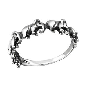 yzWG[EANZT[ Be[WX^[OVo[Gt@gX^NuOvintage effetto elefante argento sterling anello impilabile