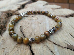 yzWG[EANZT[ U^CK[XACWFXg[p[uXbgle tigri eye gemstone bracciale di perle