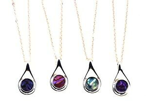 yzWG[EANZT[ pEAVFy_glbNXobgforma pipistrello con collana con ciondolo paua shell 25mm