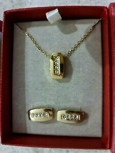 yzWG[EANZT[ lbNXNbvICOZbgS[hbLXtXL[NX^collana con i sogni segreti clip su orecchini set placcato oro 18 ct swarovski cryst