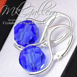 yzWG[EANZT[ XtXL[NX^EhTt@CAVo[X^[OCO925 argento sterling orecchini realizzati con cristalli swarovski 10mm roundsapphire