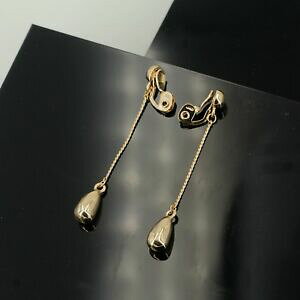 【送料無料】ジュエリー・アクセサリー コスチュームファッションイヤリングクリップペンダントロングクラスベルティアドロップゴールドヴィンテージcostume fashion orecchini clip pendente classe l