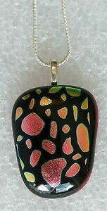 yzWG[EANZT[ sNy_gKXlbNX{bNXpinky autentico oro pendente vetro dicroico collana 1846cms in confezione regalo