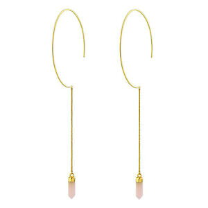 yzWG[EANZT[ u[NhChONI[OtBNI[c[YIWiboucles doreilles dore gros creole long fin quartz rose original aa18