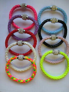 �y���������z�W���G���[�E�A�N�Z�T���[ ���C���X�g�[���f�B�X�R�{�[���r�[�Y���U�[���b�v�J�t�u���X���b�gwhole 10 magnetic rhinestones disco balls beads leather wrap cuff bracelet