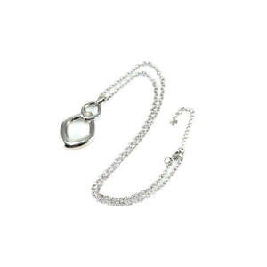 �y���������z�W���G���[�E�A�N�Z�T���[ �l�b�N���X�R�[�i�[�X�e�����X�V���o�[�J���[collana angolo quattro in acciaio inox, colore argento, 45cm