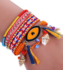 yzWG[EANZT[ CrTuWChuXbgbsOVFbracciale larga ibiza brasile chiusura magnetica avvolgente conchiglia cotone