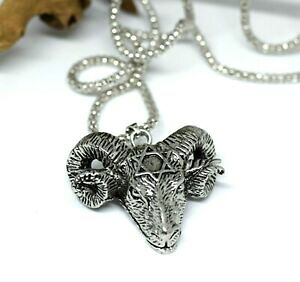 yzWG[EANZT[ Be[WfrlbNXMy_gEBbJSVbNwr[nuovo vintage devil collana con pendente testa di capra amuleto, wicca gothic heavy uk1