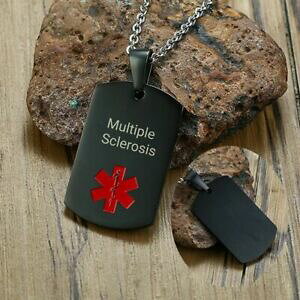 yzWG[EANZT[ fBJA[glbNXXeX`F[sclerosi multipla ms medical alert collana catena in acciaio inox cordolo dog tag