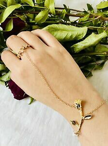 �y���������z�W���G���[�E�A�N�Z�T���[ ���[�t�N���X�^�������O�n�[�l�X�S�[���h���b�L�`�F�[���u���X���b�g���[�Y�p�[��foglia di vite cristalli anello bracciale catena a mano harness oro placcato con per